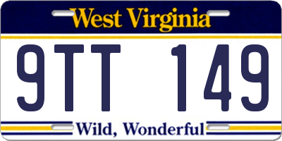 WV license plate 9TT149