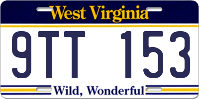 WV license plate 9TT153
