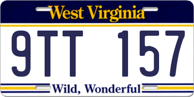 WV license plate 9TT157