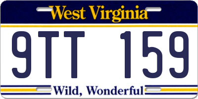 WV license plate 9TT159