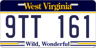 WV license plate 9TT161