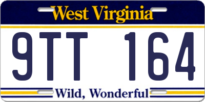 WV license plate 9TT164