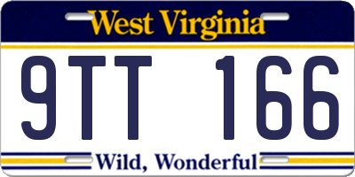 WV license plate 9TT166