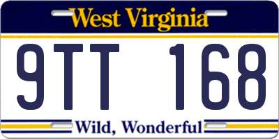 WV license plate 9TT168