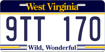 WV license plate 9TT170