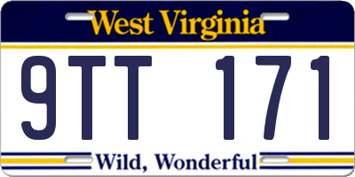 WV license plate 9TT171