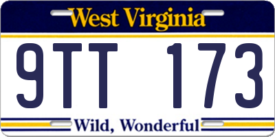 WV license plate 9TT173