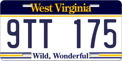 WV license plate 9TT175