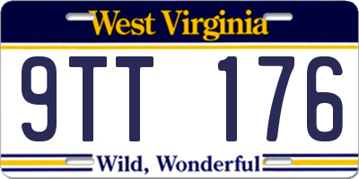WV license plate 9TT176