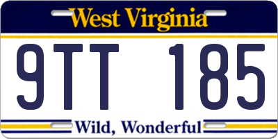 WV license plate 9TT185