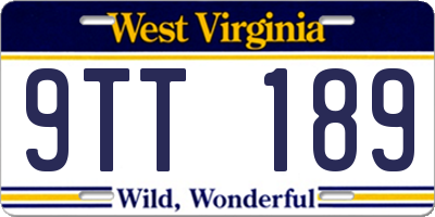 WV license plate 9TT189