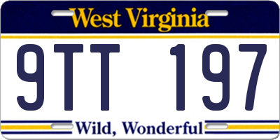 WV license plate 9TT197