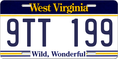 WV license plate 9TT199