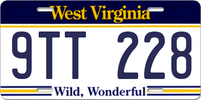 WV license plate 9TT228