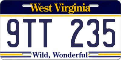WV license plate 9TT235