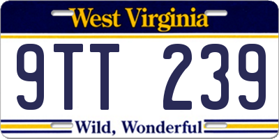 WV license plate 9TT239
