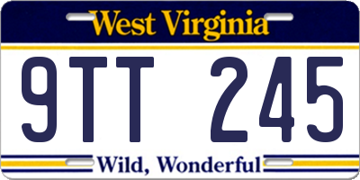 WV license plate 9TT245