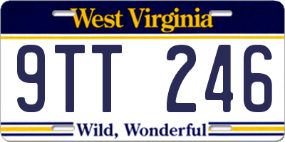 WV license plate 9TT246