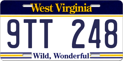 WV license plate 9TT248