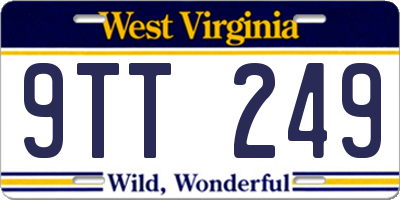 WV license plate 9TT249