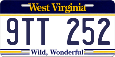 WV license plate 9TT252