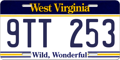 WV license plate 9TT253