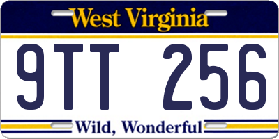 WV license plate 9TT256