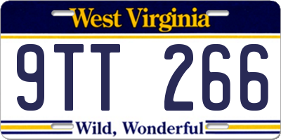 WV license plate 9TT266