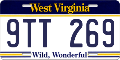 WV license plate 9TT269