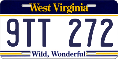 WV license plate 9TT272