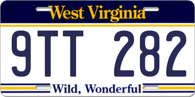 WV license plate 9TT282