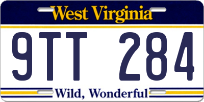 WV license plate 9TT284