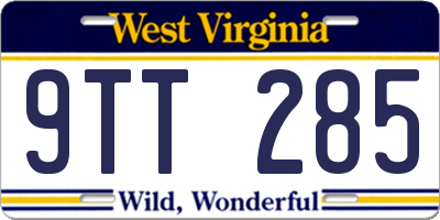 WV license plate 9TT285