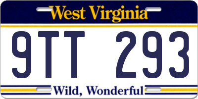 WV license plate 9TT293