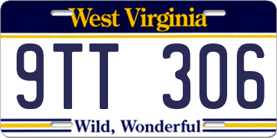 WV license plate 9TT306