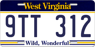 WV license plate 9TT312