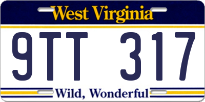 WV license plate 9TT317