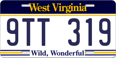 WV license plate 9TT319