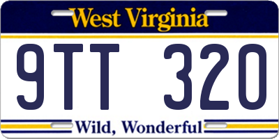 WV license plate 9TT320