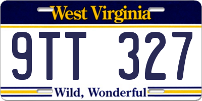 WV license plate 9TT327