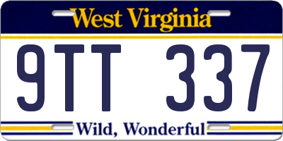 WV license plate 9TT337