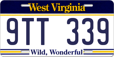 WV license plate 9TT339