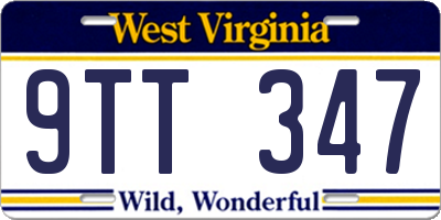 WV license plate 9TT347