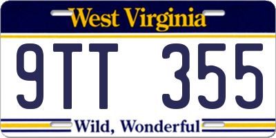 WV license plate 9TT355