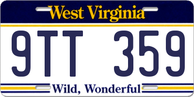WV license plate 9TT359