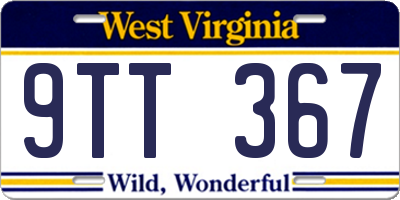 WV license plate 9TT367