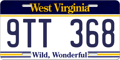 WV license plate 9TT368