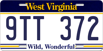 WV license plate 9TT372