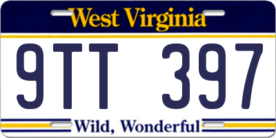 WV license plate 9TT397