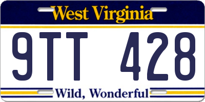 WV license plate 9TT428